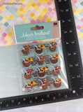 Jolee's Boutique GLITTERY Coconut Drink Repeats 3-Dimensional Sticker Pack, New/Sealed
