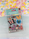 Jolee's Boutique GLITTERY Spring Butterflies 3-Dimensional Sticker Pack, New/Sealed