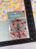Jolee's Boutique GLITTERY Red Patterned Flowers 3-Dimensional Sticker Pack, New/Sealed