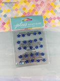 Jolee's Boutique SHINY Mini Flower Gems Sapphire 3-Dimensional Sticker Pack, New/Sealed