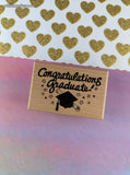 Vintage 1999 PSX #F-995 Congratulations Graduate! Wooden Block/Rubber Stamp