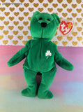 Vintage TY Beanie Baby - Erin, Bear - March 17, 1997 LIKE NEW