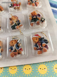Vintage Christmas Teddy Bears Merry Minis Miniature Hand-Painted Ornaments