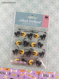 Jolee's Boutique GLITTERY Arching Black Cats Repeats 3-Dimensional Sticker Pack, New/Sealed