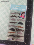 Jolee's Boutique Small Moustaches 3-Dimensional Sticker Pack, New/Sealed