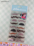 Jolee's Boutique Small Moustaches 3-Dimensional Sticker Pack, New/Sealed