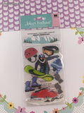 Jolee's Boutique Snowboarding 3-Dimensional Sticker Pack, New/Sealed