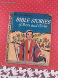 Vintage 1972 Little Golden Book: Bible Stories of Boys and Girls Hardcover