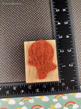 Vintage 1985 Hero Arts Teddy Bears in Hot Air Balloon Wooden Block/Rubber Stamp
