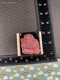 Vintage Fearless Design Happy Lion "Grrreat Work!" Rewards Wooden Block/Rubber Stamp