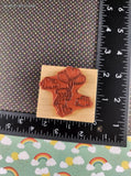 Vintage 1985 Hero Arts Teddy Bear w/Heart Balloons Wooden Block/Rubber Stamp