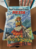 Vintage 1990's Great Illustrated Classics Set/8 Books in Box w/Handle