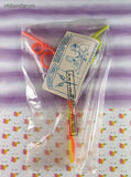 Vintage 1992 Fun Sips Pink Yellow Straws Wendy's Kids Meal Toy SEALED