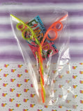 Vintage 1992 Fun Sips Pink Yellow Straws Wendy's Kids Meal Toy SEALED