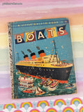 Vintage 1951 1st Printing Little Golden Book Boats Hardcover