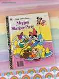 Vintage 1990 1st Printing Little Golden Book, Minnie's Slumber Party Hardcover