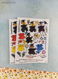 Vintage Graduating with CLASS! Suzy's Zoo Various Characters #9646 Full Sticker Sheets Set/2