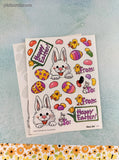 Vintage Happy Easter! Suzy's Zoo Various Characters #9514 Sticker Sheets Set/4