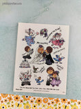Vintage Here Comes the Bride! Suzy's Zoo Various Characters #9673 Full Sticker Sheet