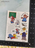 Vintage Rewards Homeschool Suzy's Zoo Various Characters #9567 Partial Sticker Sheet