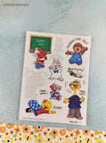 Vintage Rewards Homeschool Suzy's Zoo Various Characters #9567 Partial Sticker Sheet