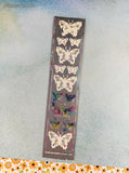 Vintage Class A Peels Iridescent SHINY Rainbow Butterflies Partial Sticker Sheet
