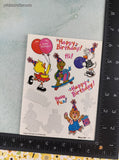 Vintage Happy Birthday Party! Suzy's Zoo Various Characters #9491 Partial Sticker Sheets Set/2