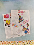 Vintage Happy Birthday Party! Suzy's Zoo Various Characters #9491 Partial Sticker Sheets Set/2