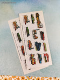 Vintage B. Shackman & Co Embossed Model Trains Sticker Sheets Set/3