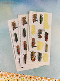 Vintage B. Shackman & Co Embossed Model Trains Sticker Sheets Set/3