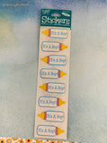 Vintage Frances Meyer FMI It's a Baby Boy Stickers, 2 Sheets New & Sealed