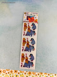 Vintage Sandylion SHINY Winnie the Pooh Piglet Eeyore Stickers SEALED Single Sheet