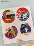 Vintage 1990's Pogs x In 'n' Out Set/4 Milk Caps Unpunched Sheet NEW