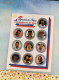 Vintage 1990's Pogs Signature Caps Premier Players Series 1 Unpunched Sheet NEW