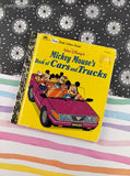 Vintage 1993 First Little Golden Book Walt Disney's Mickey Mouse's Book of Cars and Trucks Hardcover