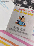 Vintage 1987 First Little Golden Book Disney Babies Baby Mickey's Book of Opposites Hardcover