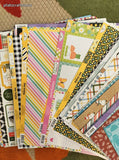 Decorative Single & Double-Sided Mix 115+ Sheets Scrapbooking Paper, Unused