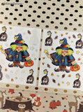 Vintage Provo Craft Halloween Green Haired Witch Set/2 Sticker Sheets