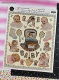 Vintage 1996 John Grossman Gifted Baby Sweetness Full Page Sticker Sheet, Unused