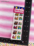 Vintage SHINY Toy Train Stickers, 1 Sheet New & Sealed