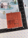Vintage 1998 PSX "Little Somethings" Christmas Miniature Rubber Stamp Block Set