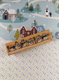 Vintage 1998 Penny Black Inc. Christmas Wintry Snowmen Rubber Stamp Block