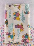 Vintage Kate Greenaway Holly Hobbie Style Fabric Remnant, 16" x 44" W, CLEAN
