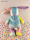 Vintage 2002 TY Beanie Baby - Dippy, Rainbow Patchwork Bunny Rabbit - NWT