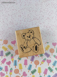 Vintage 2001 PSX Cute Lil' Teddy Bear F-1815 Wooden Block/Rubber Stamp, Like New