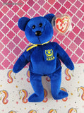 Vintage 2002 TY Beanie Baby - Pompey, Soccer/Football Bear - NWT