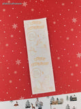 Vintage 1992 Mrs. Grossman's SHINY Merry Christmas Full Sticker Sheet, Unused