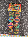 Vintage Atlas Model Railroad Co. Train Cars #1003 Locomotives Pogs Set/8 Milk Caps NEW