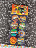 Vintage Atlas Model Railroad Co. Train Cars #1000 Tank Cars Pogs Set/8 Milk Caps NEW