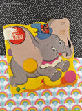 Vintage 1982 Walt Disney's Dumbo Golden Shape Softcover